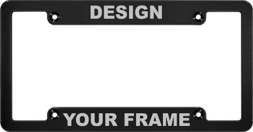 Billet Aluminum License Plate Frames - Black Edition - Large